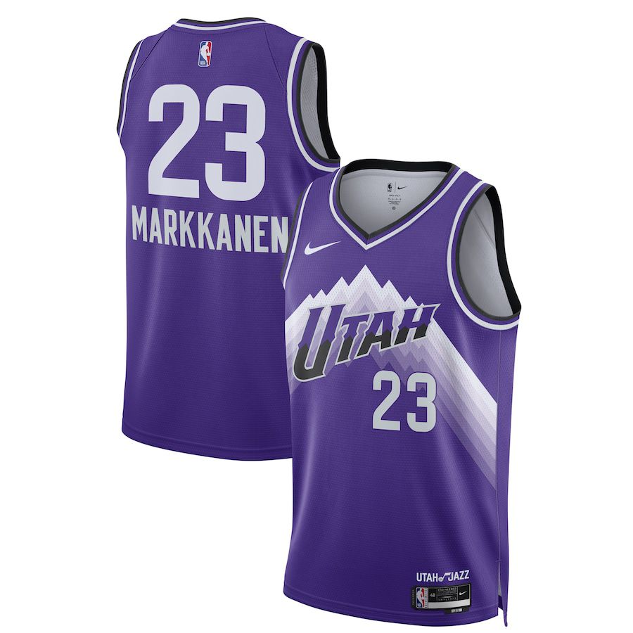 Men Utah Jazz #23 Lauri Markkanen Nike Purple City Edition 2023-24 Swingman NBA Jersey